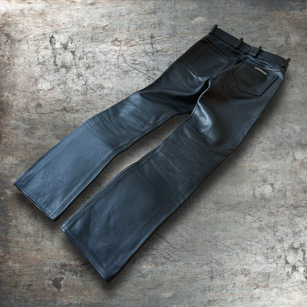 Chrome Hearts Fleur Knee Leather Pants  Size 28