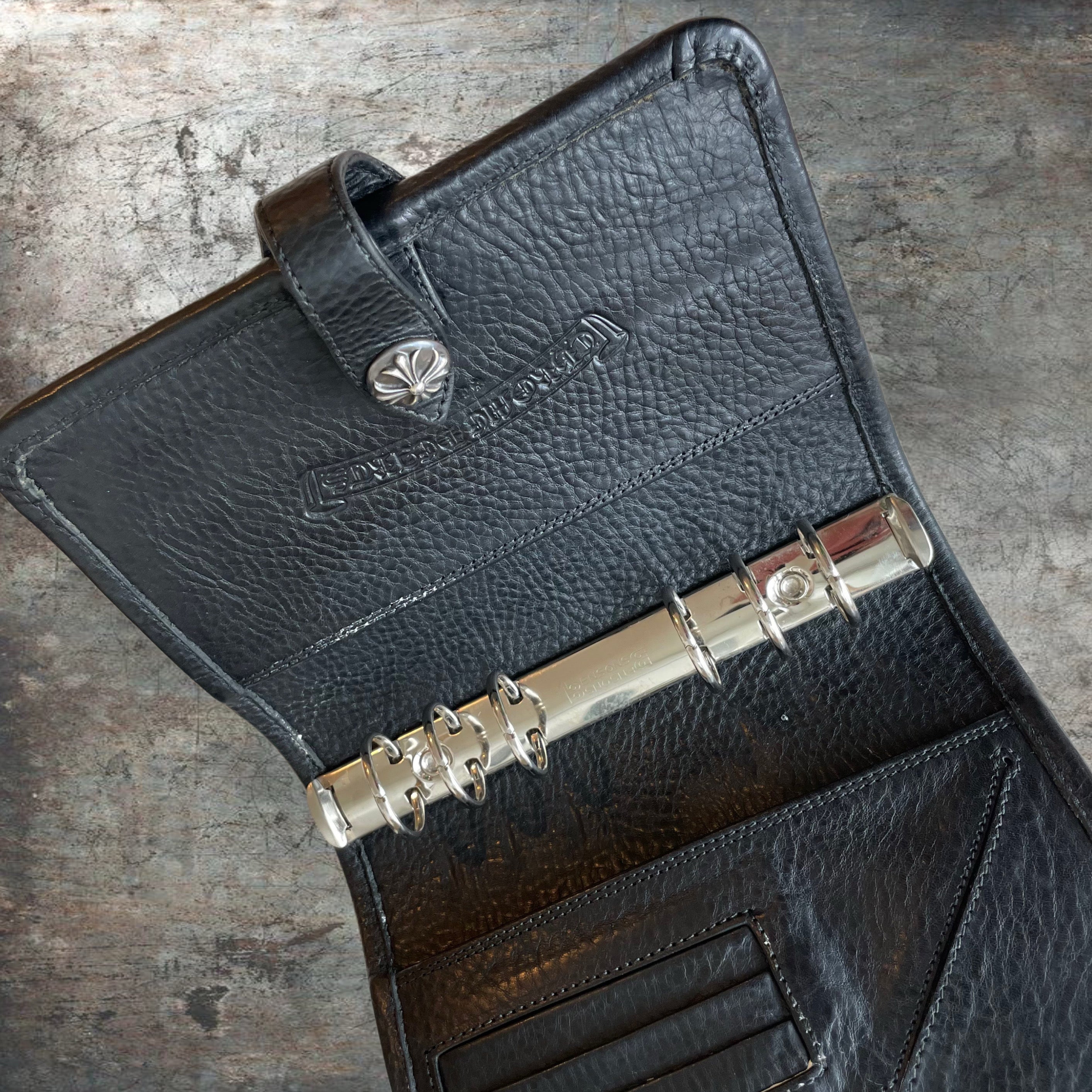 Chrome Hearts Leather Cross A6 Notebook