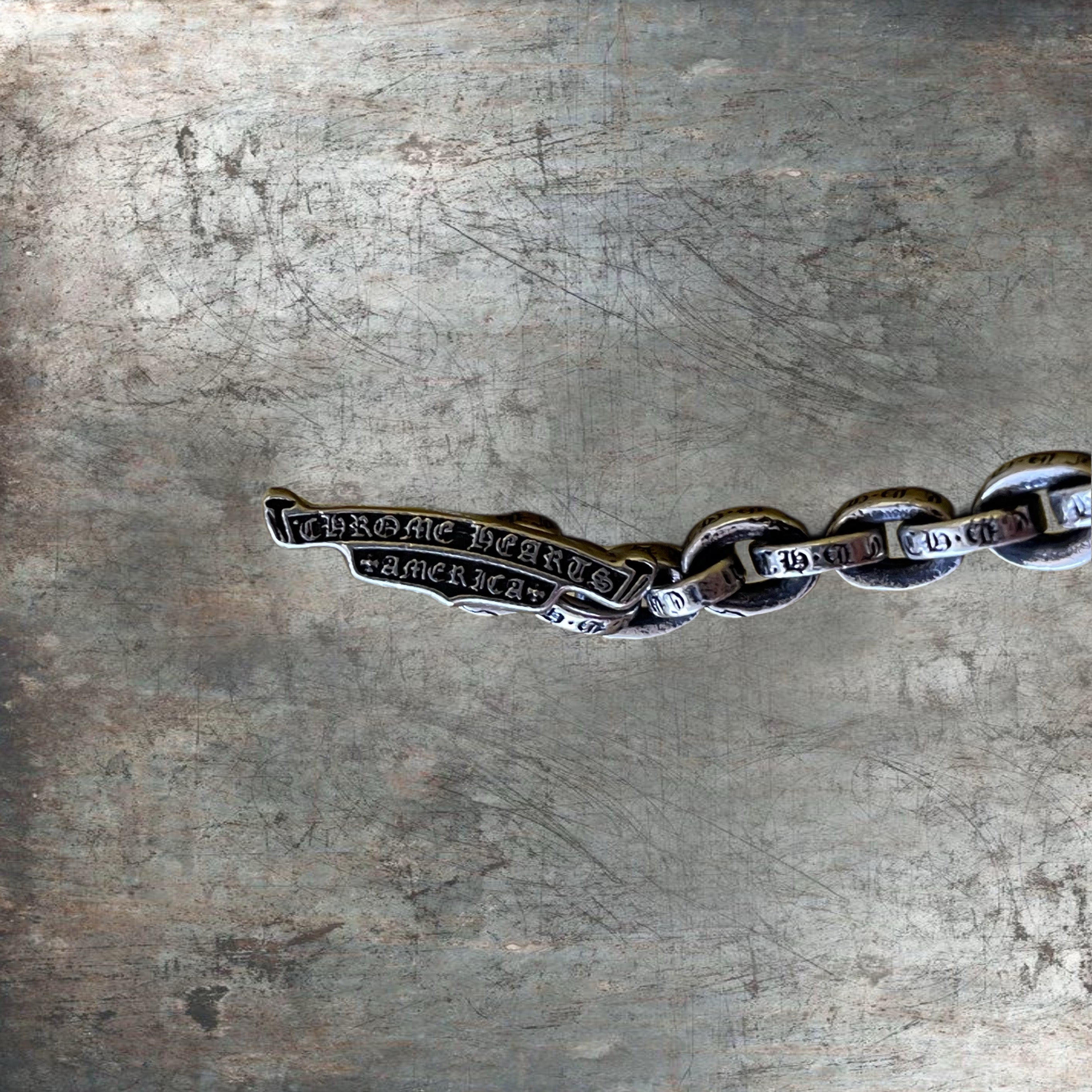 Chrome Hearts Silver T-Bar 1 Clip Wallet Chain  18in