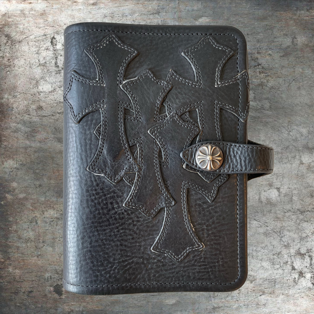 Chrome Hearts Leather Cross A6 Notebook