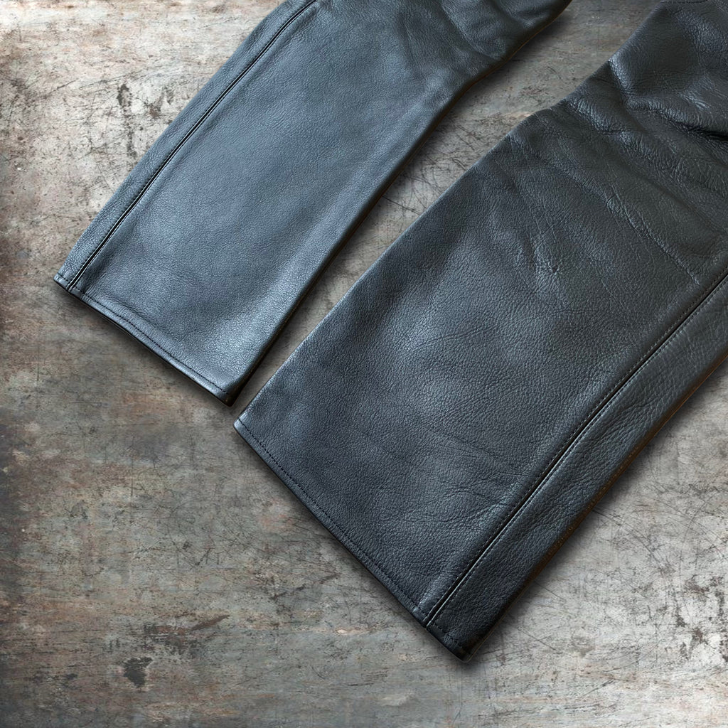 Chrome Hearts Fleur Knee Leather Pants  Size 28