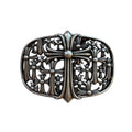 Chrome Hearts Silver Cemetery Cross Belt Buckle