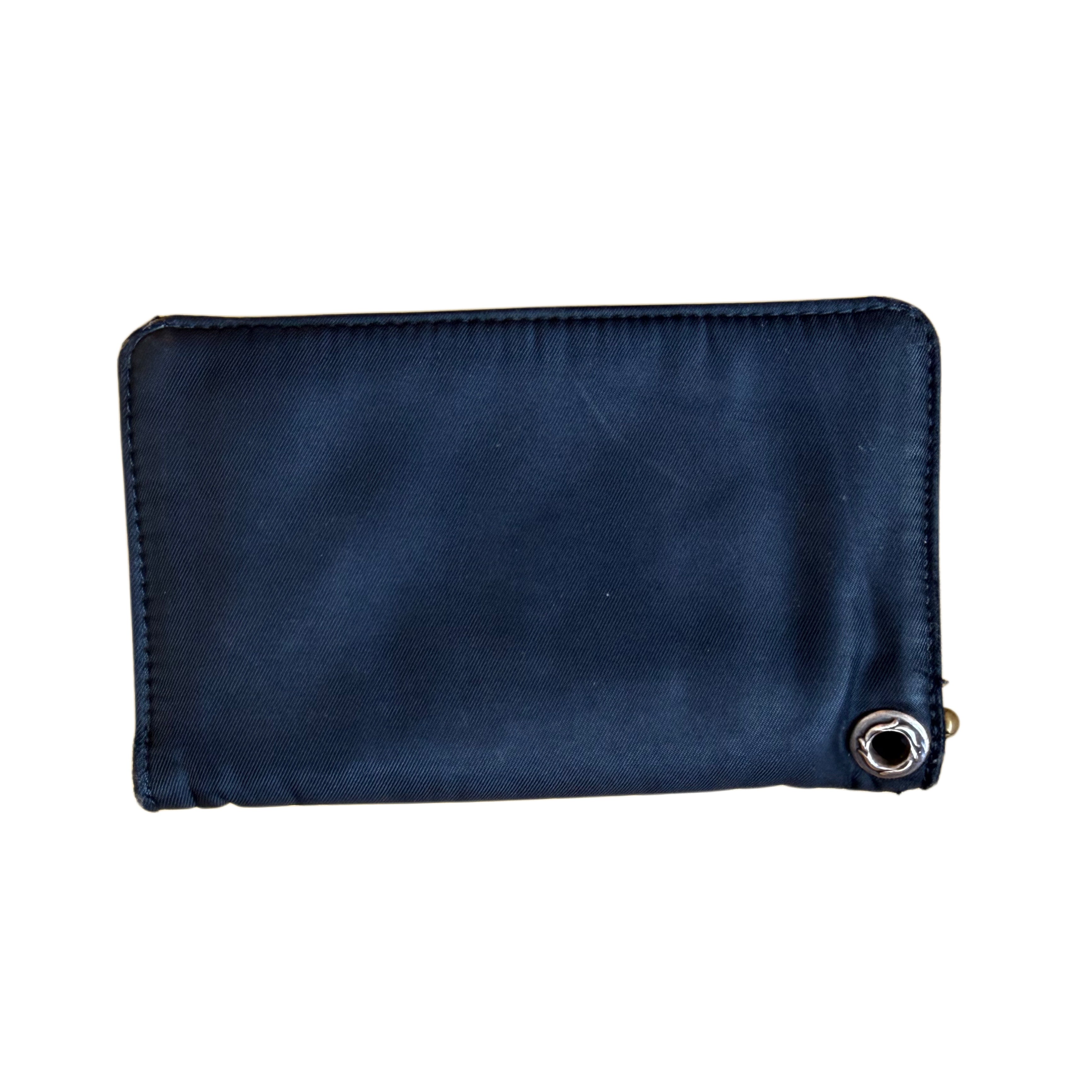 Chrome Hearts 1 Zip Nylon Snap Wallet Cross Button