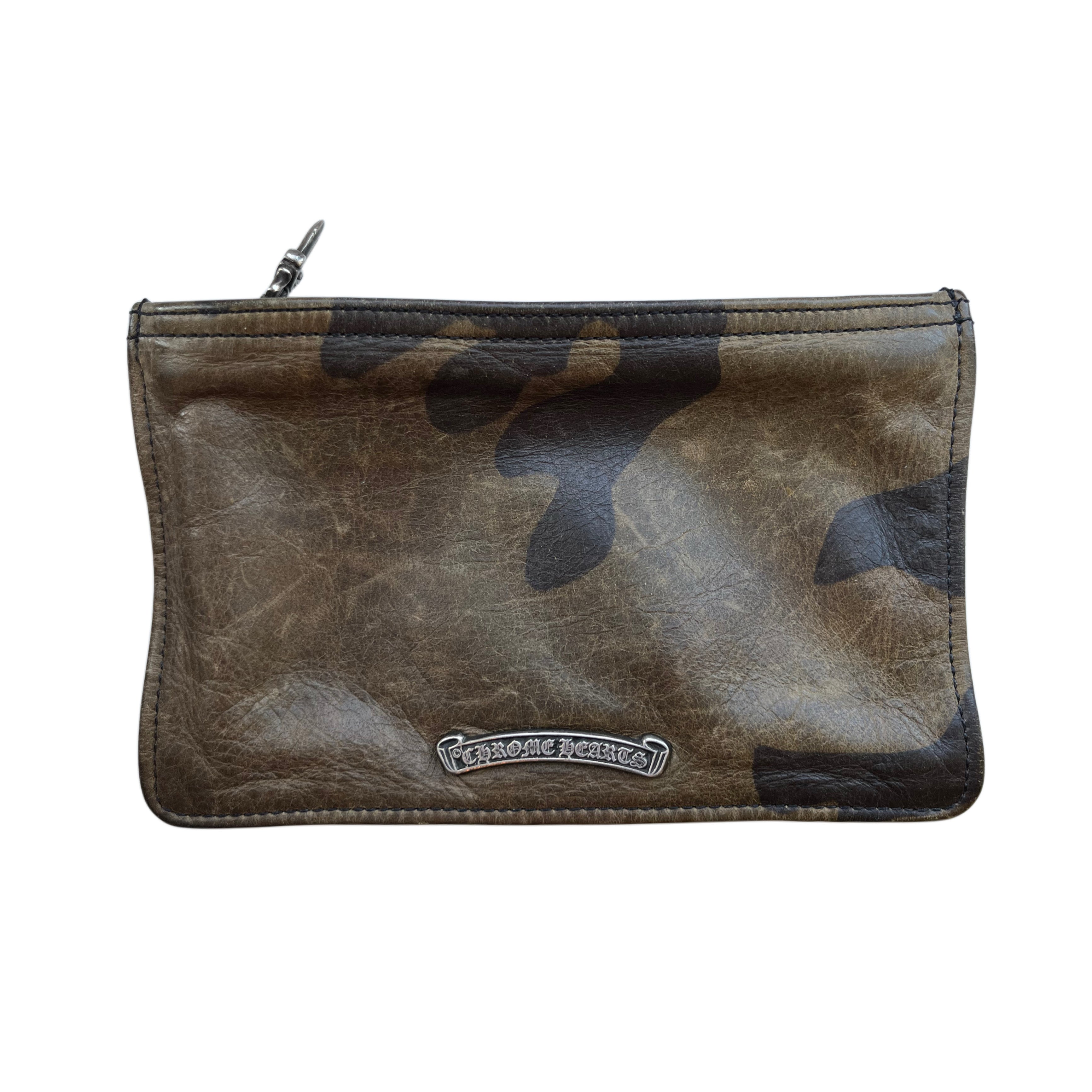 Chrome Hearts Camo Dagger Zip Coin Wallet