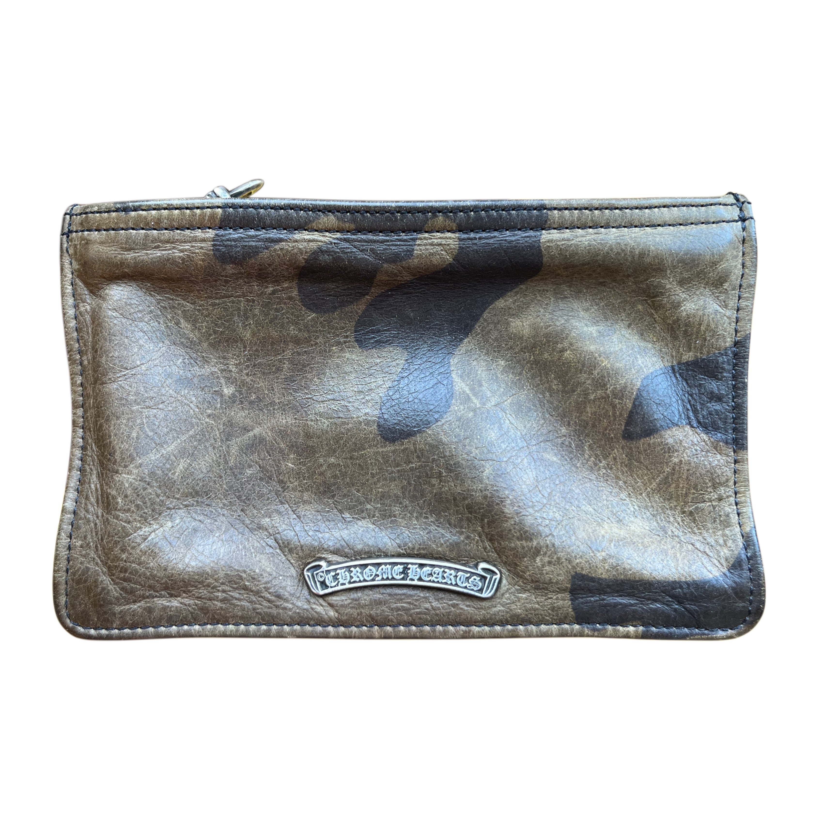 Chrome Hearts Camo Dagger Zip Coin Wallet