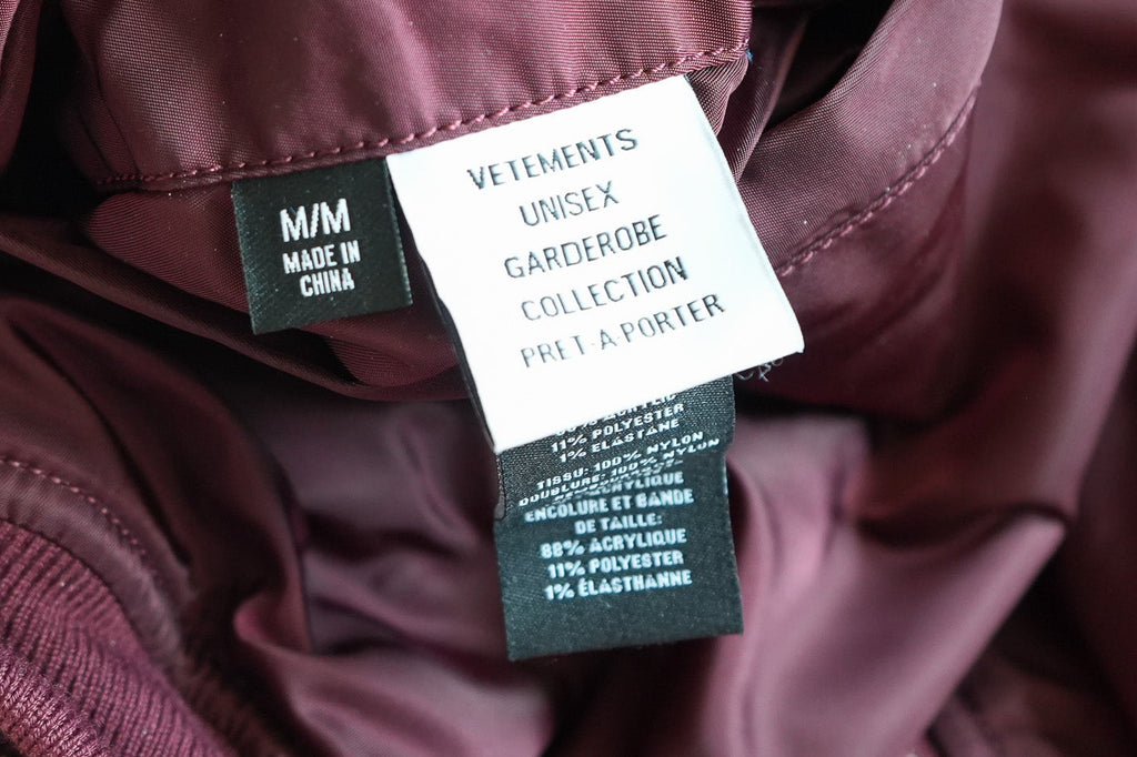 Vetements AW18 Reversible Racing Bomber Jacket
