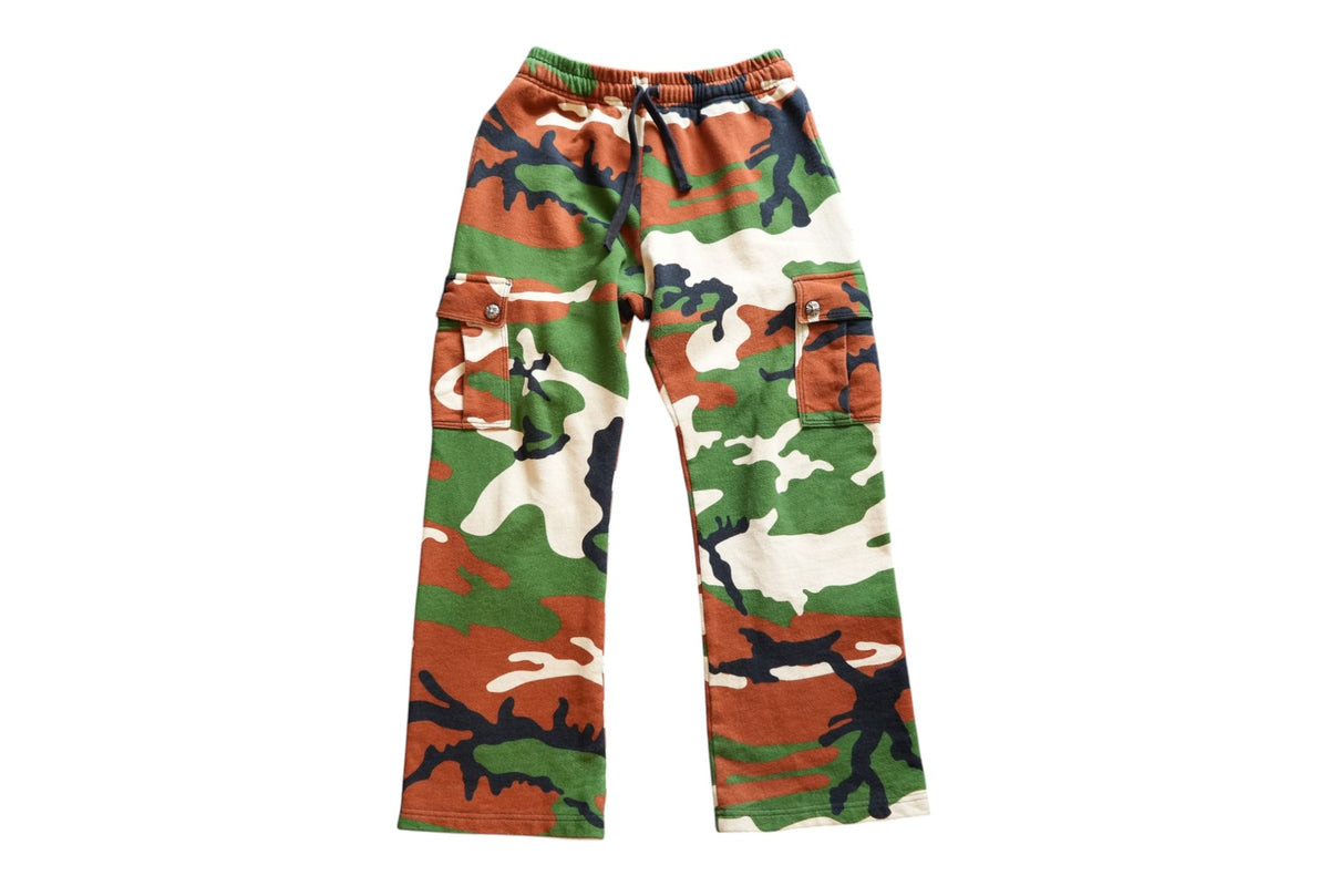 Chrome Hearts Matty Boy Caution Camo Cargo Sweatpants