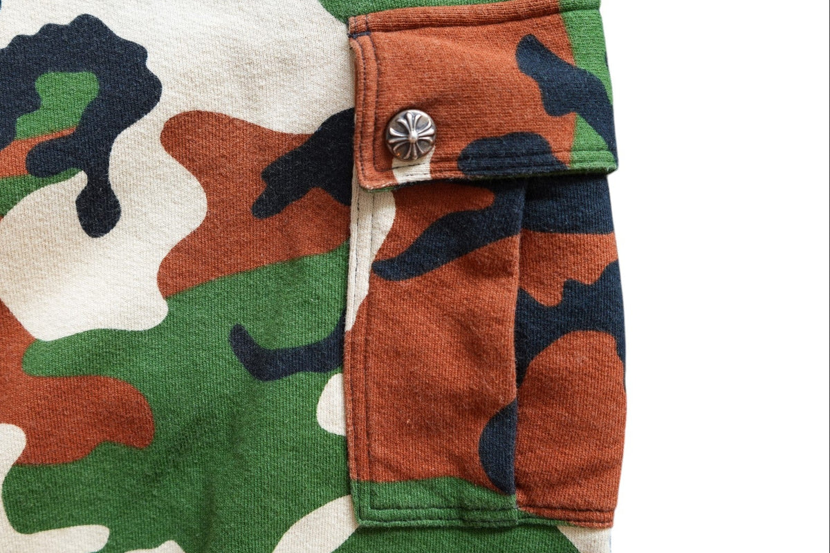 Chrome Hearts Matty Boy Caution Camo Cargo Sweatpants