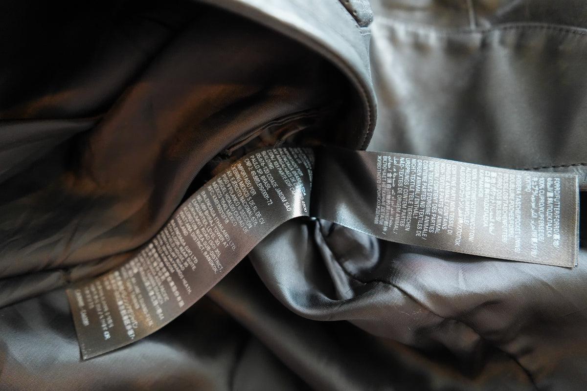 Balenciaga Laminated Bullskin Leather Biker Jacket